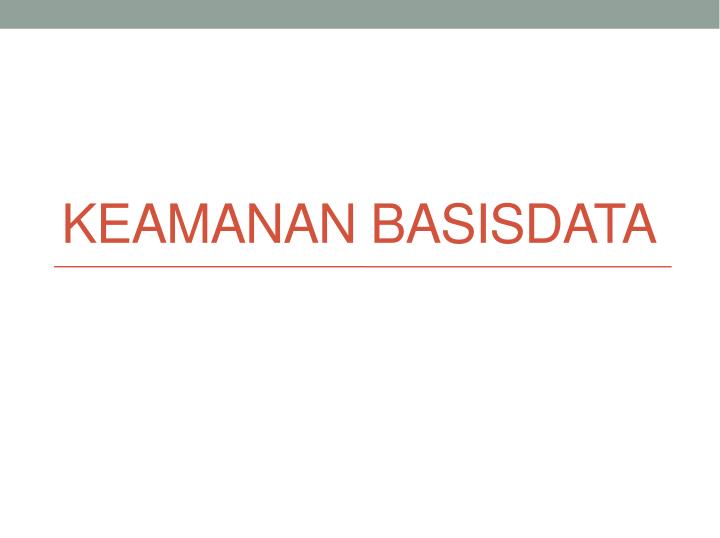 keamanan basisdata