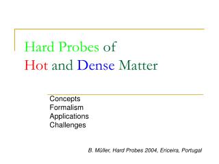 Hard Probes of Hot and Dense Matter