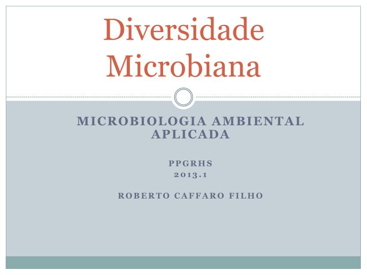 diversidade microbiana
