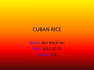 CUBAN RICE