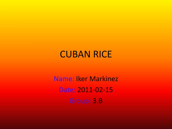 cuban rice