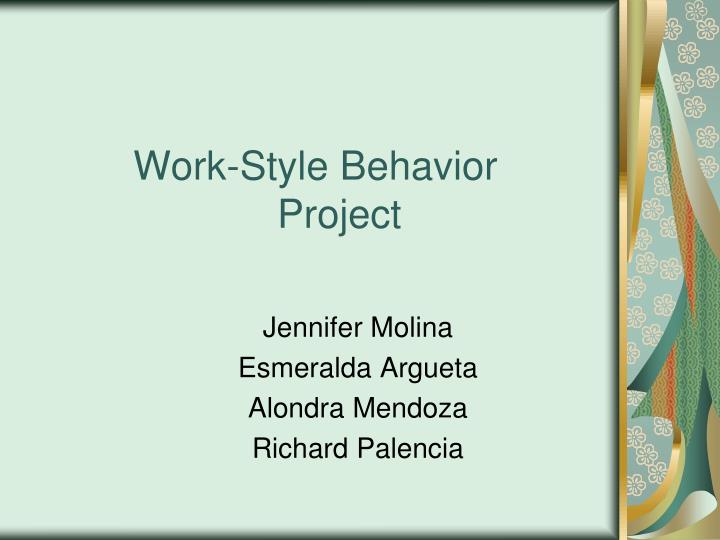 work style behavior project