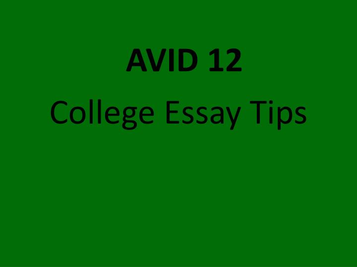 college essay tips