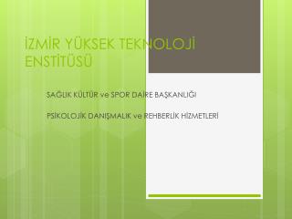 zm r y ksek teknoloj enst t s