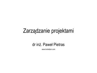 zarz dzanie projektami