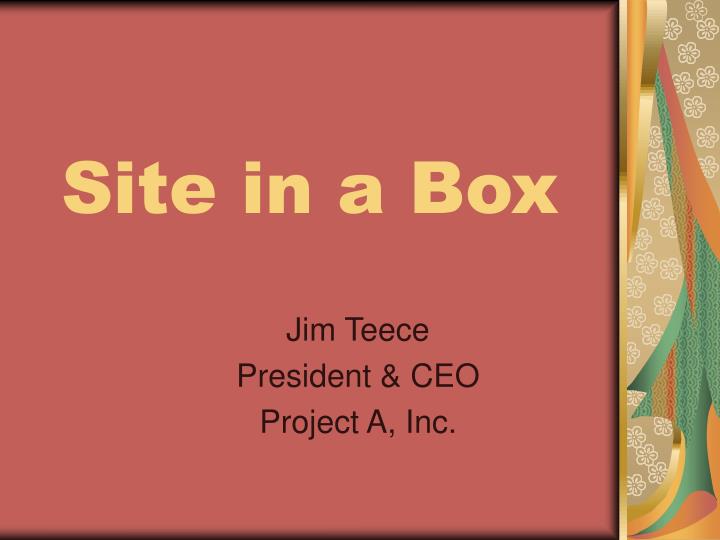 site in a box