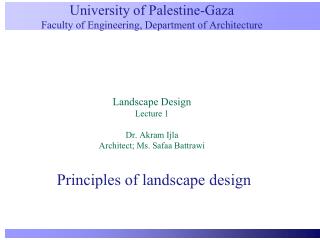 Principles of landscape design