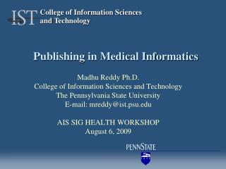 publishing in medical informatics