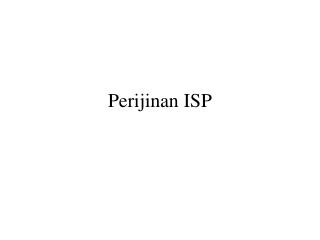 perijinan isp