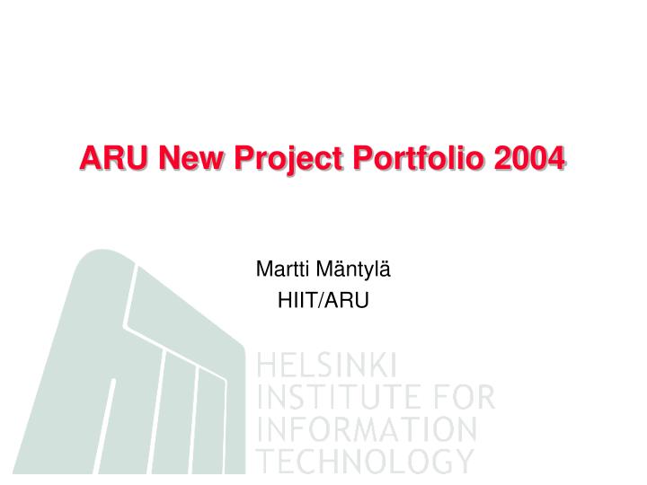 aru new project portfolio 2004
