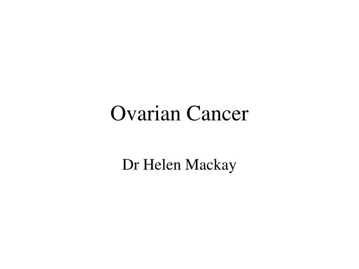 ovarian cancer