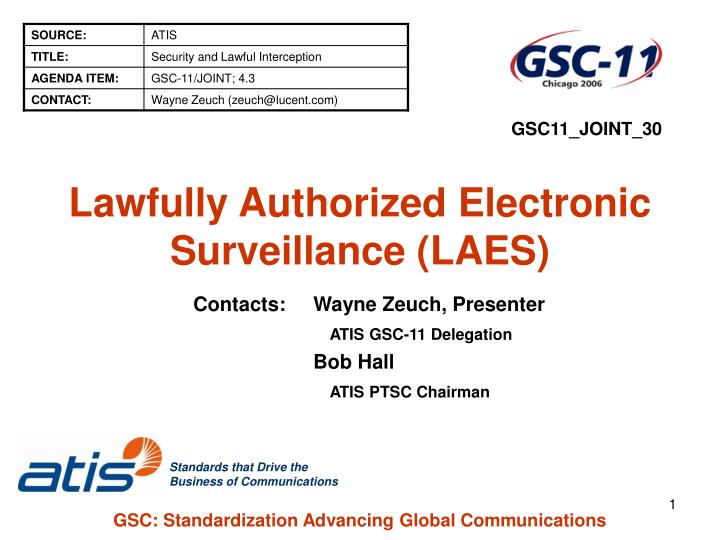 lawfully authorized electronic surveillance laes