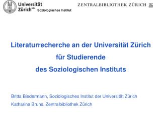 literaturrecherche an der universit t z rich f r studierende des soziologischen instituts