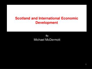 Scotland and International Economic Development