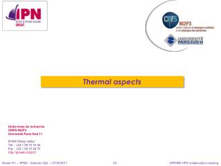 Thermal aspects