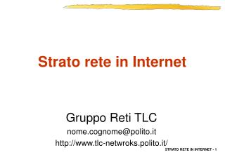 strato rete in internet