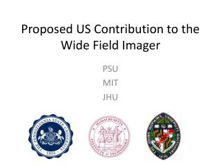 Proposed US Contribution to the Wide Field Imager