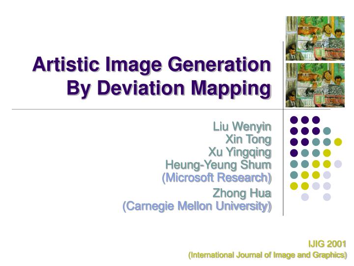 artistic image generation by deviation mapping