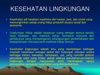 kesehatan lingkungan