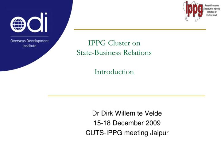 ippg cluster on state business relations introduction