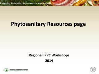 Regional IPPC Workshops 2014