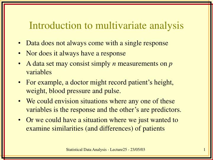 What Is Multivariate Analysis?