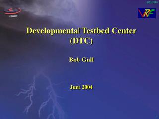 Developmental Testbed Center (DTC) Bob Gall