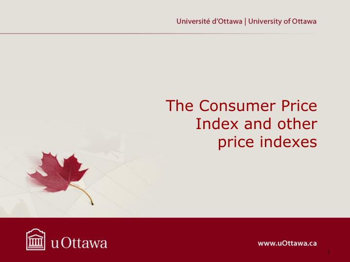 the consumer price index and other price indexes