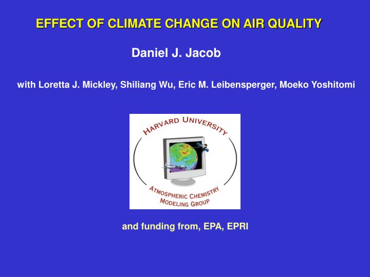 effect of climate change on air quality
