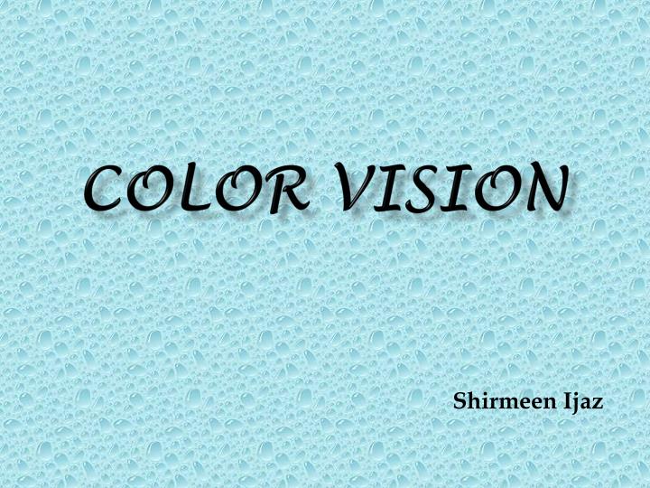 color vision