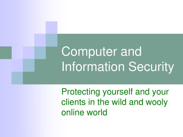 computer and information security