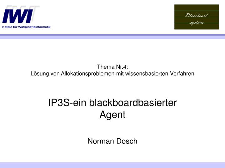 thema nr 4 l sung von allokationsproblemen mit wissensbasierten verfahren