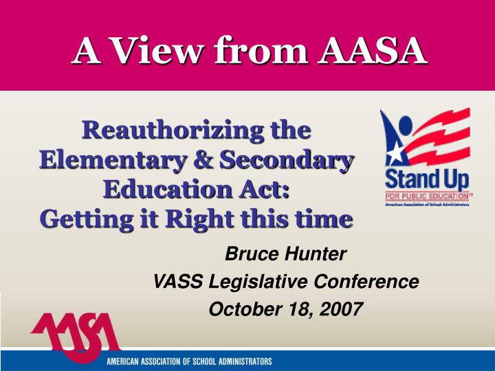 a view from aasa