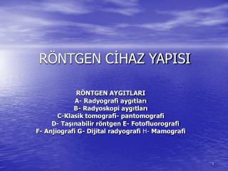 r ntgen c haz yapisi