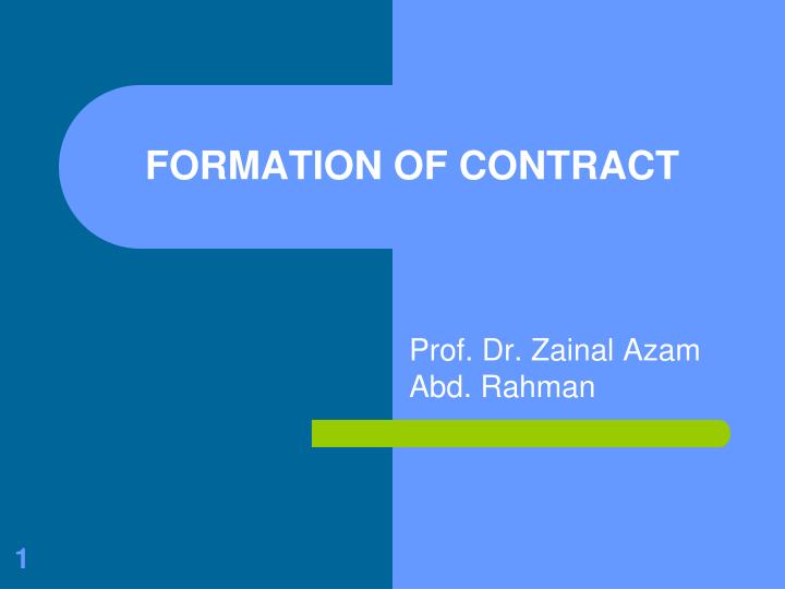formation of contract