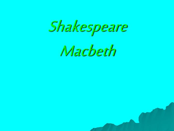 shakespeare macbeth