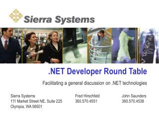 .NET Developer Round Table