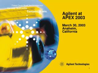 Agilent at APEX 2003