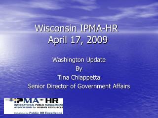 Wisconsin IPMA-HR April 17, 2009