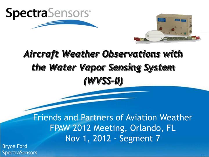 aircraft weather observations with the water vapor sensing system wvss ii