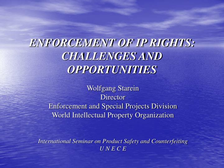 enforcement of ip rights challenges and opportunities
