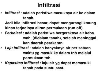 infiltrasi
