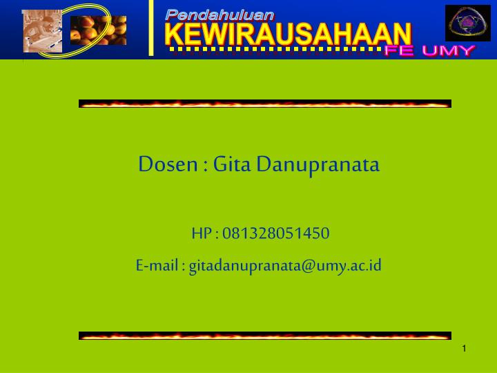 dosen gita danupranata hp 081328051450 e mail gitadanupranata@umy ac id