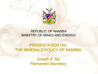 REPUBLIC OF NAMIBIA MINISTRY OF MINES AND ENERGY