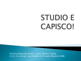 studio e capisco
