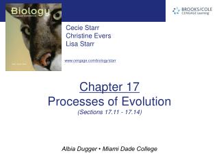 Chapter 17 Processes of Evolution (Sections 17.11 - 17.14)