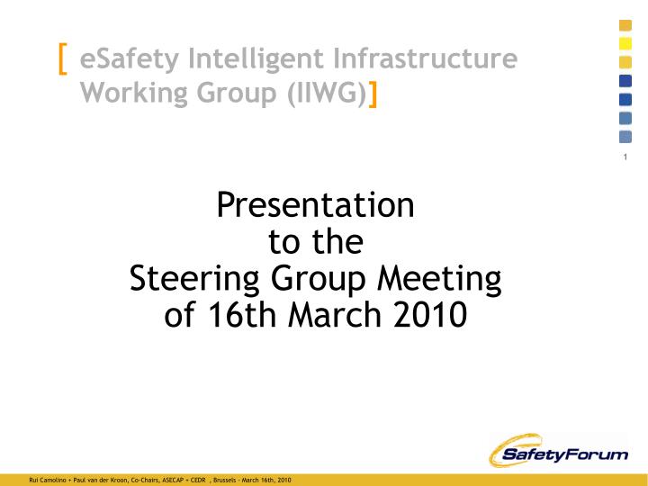esafety intelligent infrastructure working group iiwg