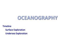 OCEANOGRAPHY