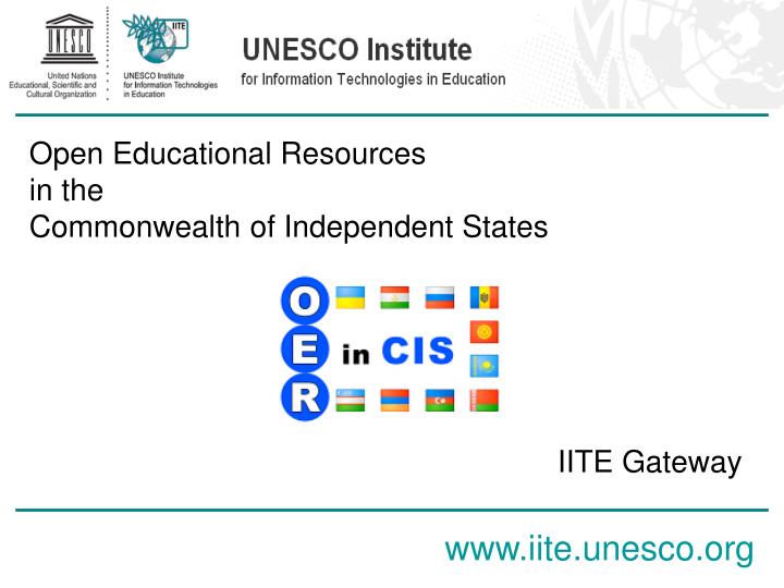 open educational resources in the commonwealth of independent states