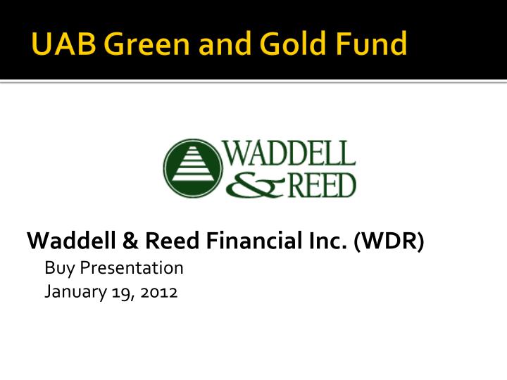 uab green and gold fund